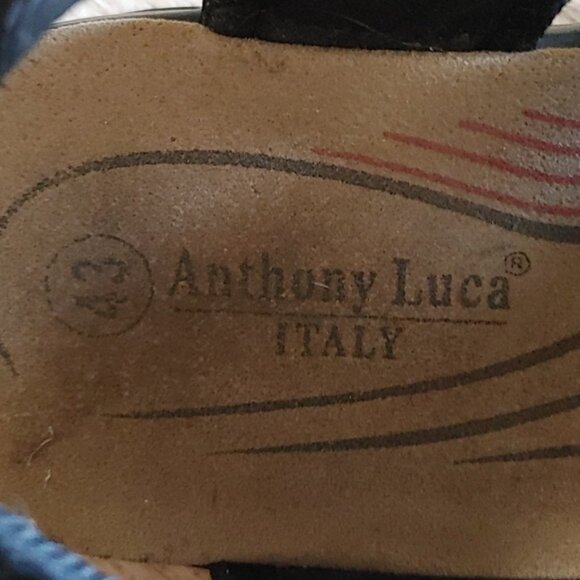 Anthony Luca Italy men size 43 black velcro breathable shoes EUC hiking - Picture 9 of 11